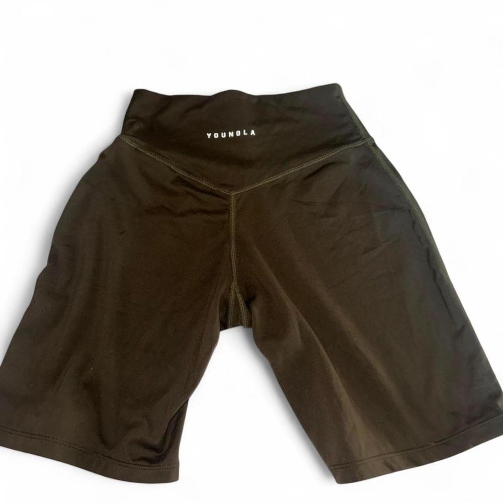 womens youngLa Green Biker Wokout Shorts